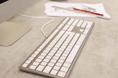 CHERRY Clavier KC 6000 SLIM FOR MAC USB argent/blanc
