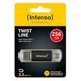 INTENSO Clé USB  3.2 Twist Line - 256 Go Type-C et Type-A
