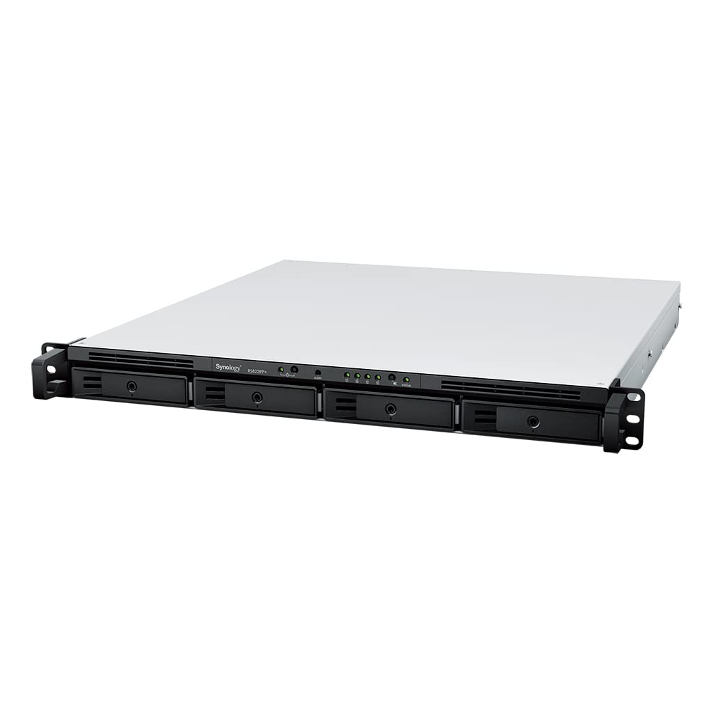 SYNOLOGY RS822RP+ 4-Bay NAS-Rackmount AMD Ryzen V1500B 4-core 2.2GHz 2Go DDR4 ECC SODIMM 2xUSB 3.2 RJ-45 4x1GbE