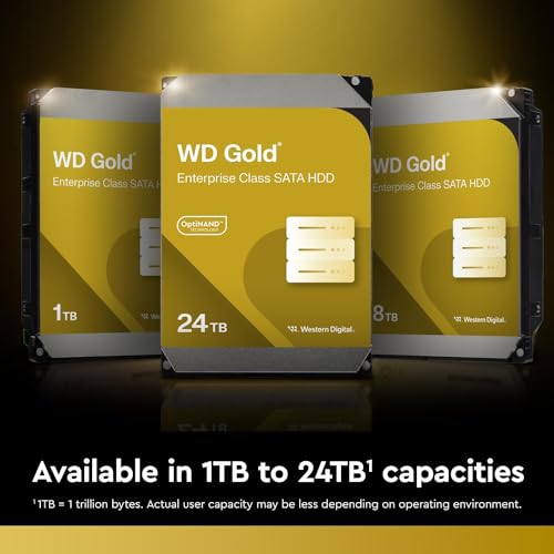 WD Gold 16To HDD 7200rpm 6Gb/s sATA 512Mo cache 3.5p intern RoHS compliant Enterprise Bulk