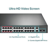 TP-LINK TL-SL1226P Switch 24p 10/100 PoE+ & 2Giga & 2 SFP