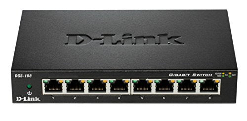 D-LINK 8-port 10/100/1000Mbps Gigabit Ethernet Switch - Metal Housing