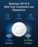 Cudy AP3000 point d'acces réseaux locaux sans fil 2976 Mbit/s Blanc Connexion Ethernet, supportant l'alimentation via ce port (PoE)