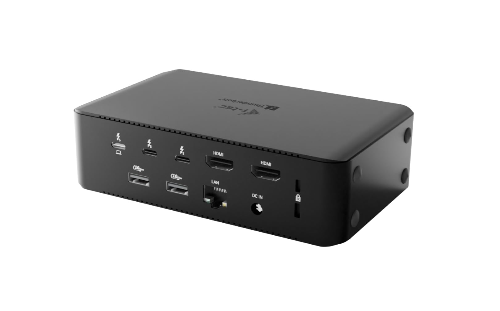 I-TEC Thunderbolt 5 Quattro Display DS 2xTB5 2xHDMI 1x2.5GLAN 1xAudio/Mic 1xUSB-C Gen2 4xUSB-A Gen2 SD+TF Cardreader PD 140W KL