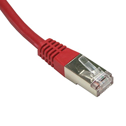 Cordon RJ45 catégorie 6 S/FTP rouge - 0,3 m
