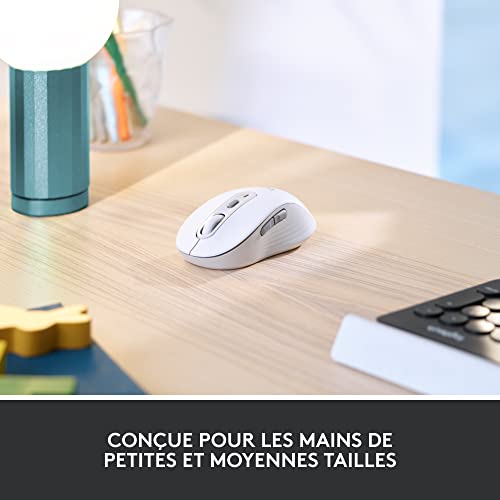 LOGITECH Signature M650 Mouse optical 5 buttons wireless Bluetooth 2.4 GHz Bolt USB receiver off-white