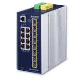 Switch.Indus IP30 L3, 8 x 10/1 00/1000TX, 8 x SFP (-40º+75º)