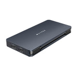 TARGUS HyperDrive Universal Silicon Motion USB-C 10-in1 Dual HDMI Docking Station - Grey - B2B only