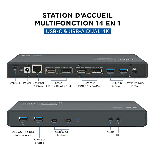 TNB 14in1 Docking Station The Professional Product To Connect Your Computer USB Type C Input