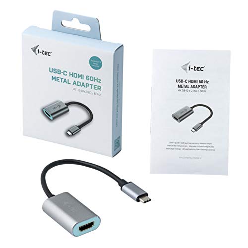 I-TEC USB C to HDMI Metal Adapter 1xHDMI 4K 60Hz Ultra HD compatible with Thunderbolt 3