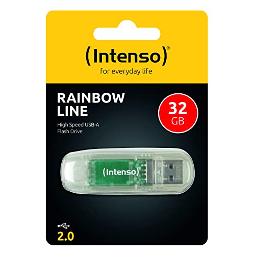 INTENSO Clé USB 2.0 Rainbow Line - 32 Go Transparent