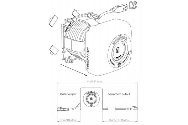 PATCHSEE Cordon RJ45 WALLPATCH CAT 6A U/FTP 4 m