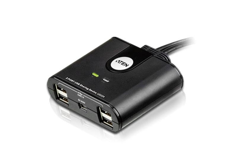 ATEN US224 commutateur écran, clavier et souris Noir