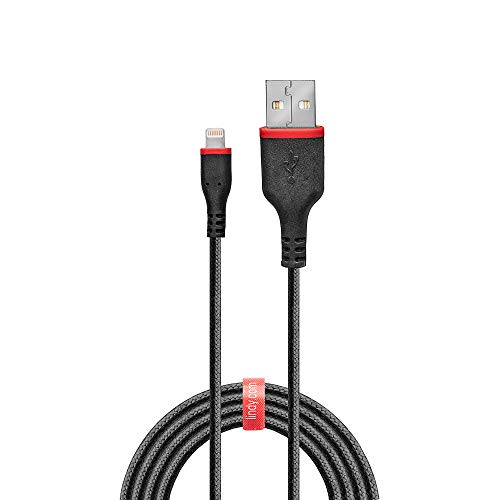 LINDY 0.5m Reinforced USB Type A to Lightning Charging Cable