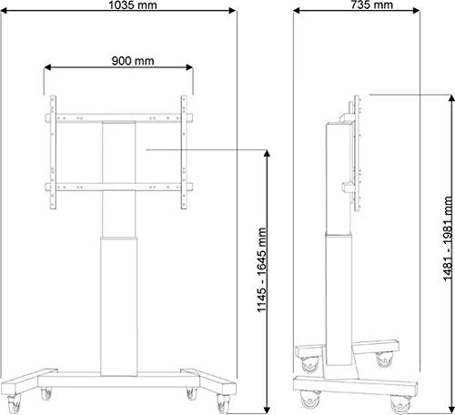 NEOMOUNTS PLASMA-M2250SILVER Chariot pour écran 42-100p - motorisé