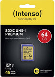 INTENSO Carte SDXC UHS-I Premium Class 10 - 64 Go