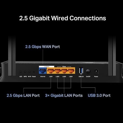 TP-LINK Archer BE230 BE3600 Dual-Band Wi-Fi 7 Router 688 Mbps at 2.4GHz + 2882Mbps at 5GHz 4x Antennas