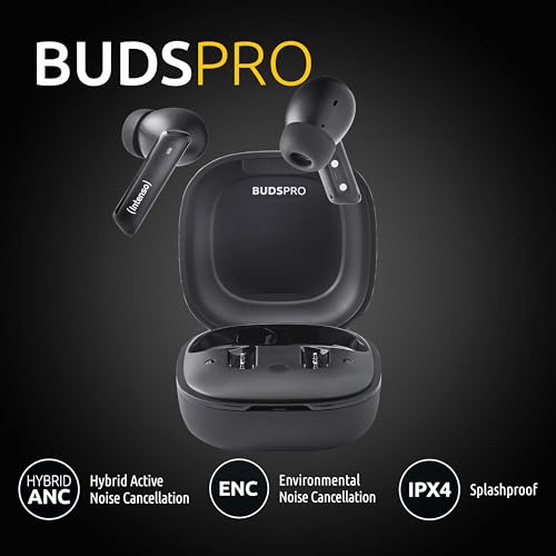 INTENSO Ecouteurs BUDS PRO sans fil, noir
