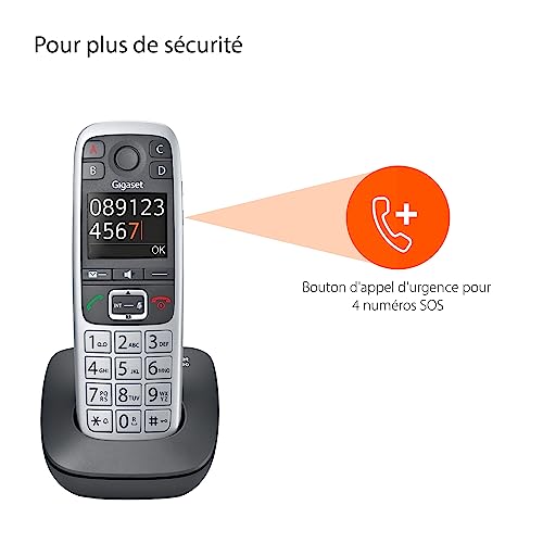 Gigaset E560 Téléphone sans fil base + combiné