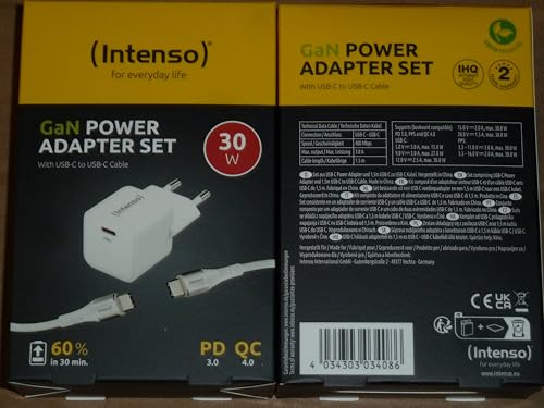 CHARGEUR SECTEUR USB TYPE C 30 W AVEC CORDON 1,5 M