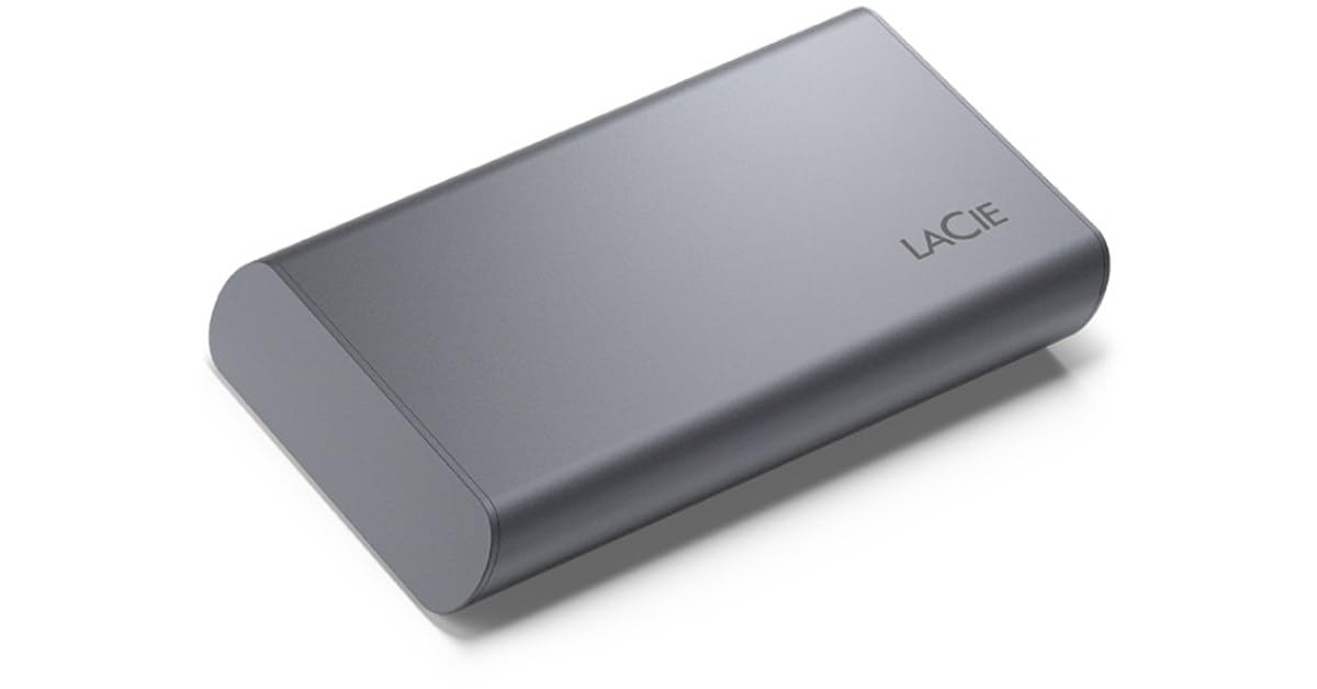 LACIE Mobile SSD 2To Secure USB-C USB 3.0 Space Gray