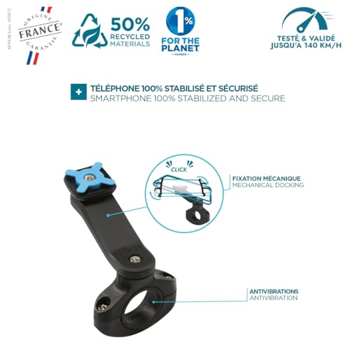 MOBILIS Support universel trottinette/moto U.FIX bras 360° pour smartphone 4-7