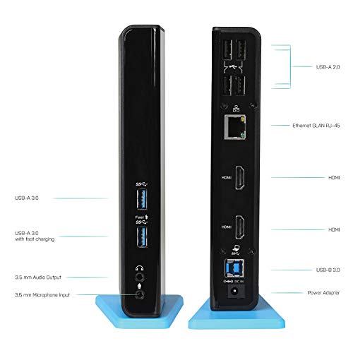 I-TEC USB 3.0/USB-C Dual HDMI Docking Station 2xHDMI 1xGLAN 2xUSB 3.0 4xUSB 2.0 1xAudio 1xMic