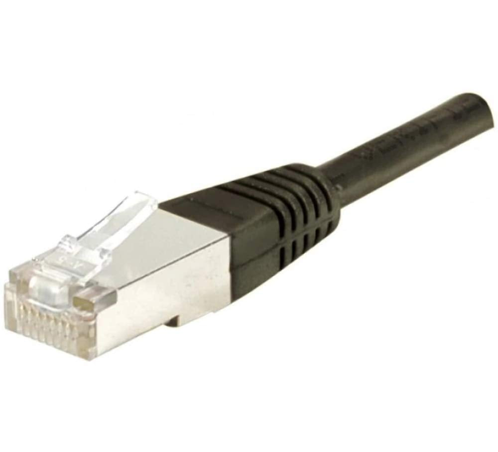 Cordon RJ45 catégorie 6 S/FTP noir - 0,15 m