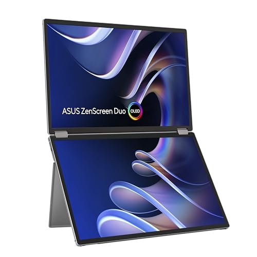 ASUS ZenScreen Duo OLED MQ149CD 14p OLED WUXGA 16:10 60Hz 400cd/m2 1ms MiniHDMI 2xUSB-C USB Hub: 4xUSB 3.2 G1 Type-A