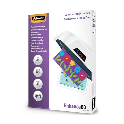 FELLOWES POCHETTES A4 80 MICRONS MATES X 100