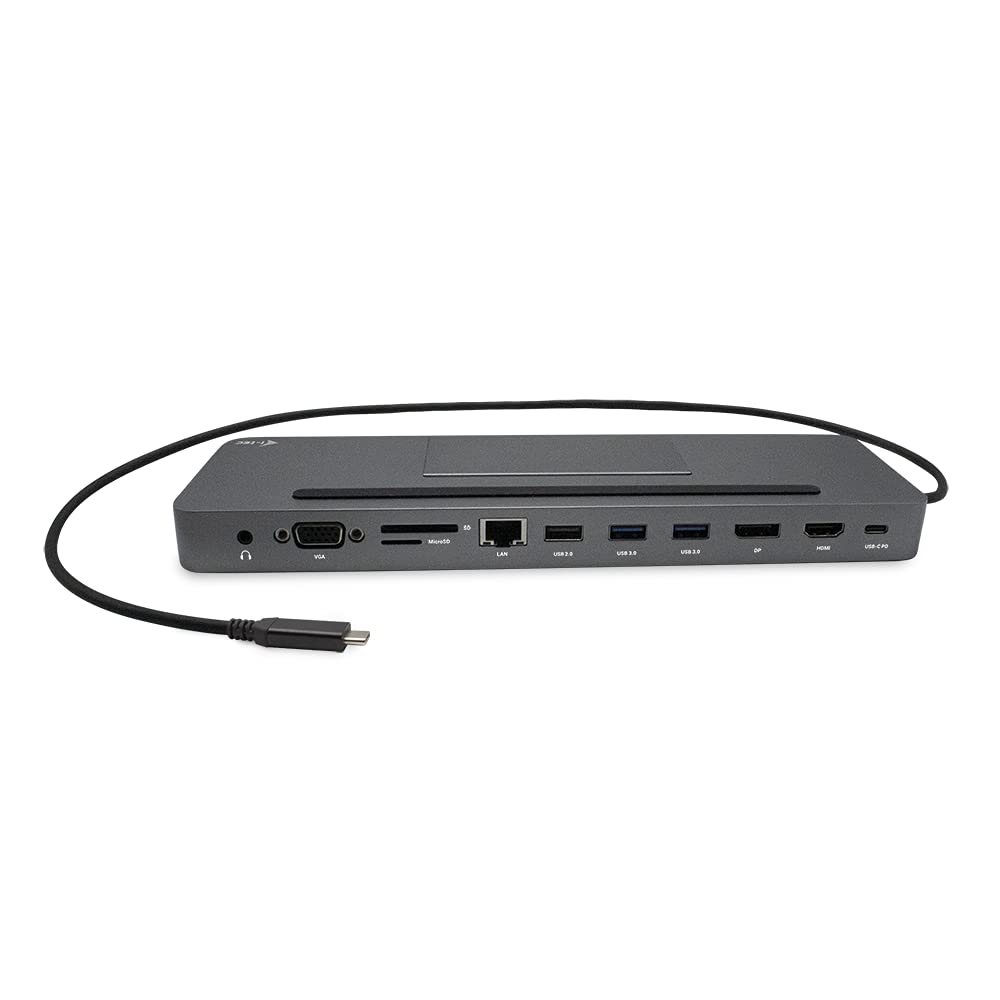 I-TEC USB-C Metal 4K 3xDisplay DS 1xHDMI 1xVGA 1xDP 1xSD+1xmicroSD Cardreader 1xGLAN 1x3.5mm Audio 2xUSB 3.0 2xUSB 2.0 1xUSB-C PD