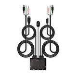 LINDY 2 Port HDMI 18G USB Type C USB 2.0 & Audio Cable KVM Switch