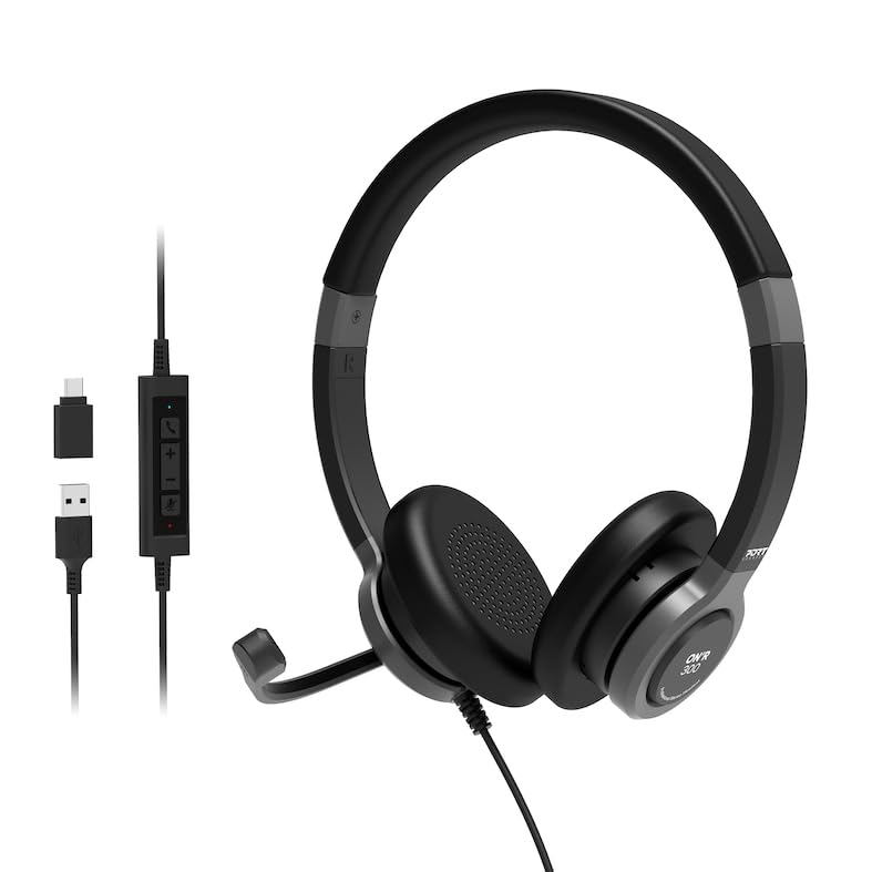 PORT DESIGNS Stereo Headset Active Office Usb Mic Office