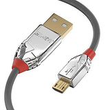 LINDY 0.5m USB 2.0 Type A/Micro-B Cable Cromo Line 480Mbit/s