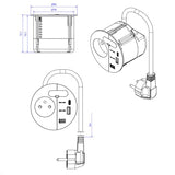 BACHMANN Insert 1 prise LOOP IN CHARGE noir