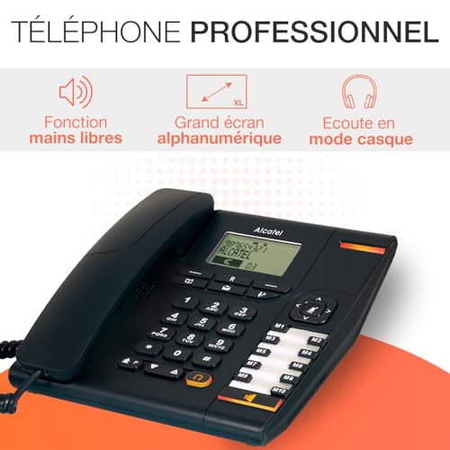 Alcatel temporis 880 téléphone lcd avec prise casque