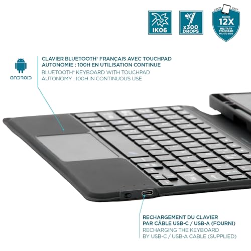Case C2 Tab A9+French Keyboard Touchpad
