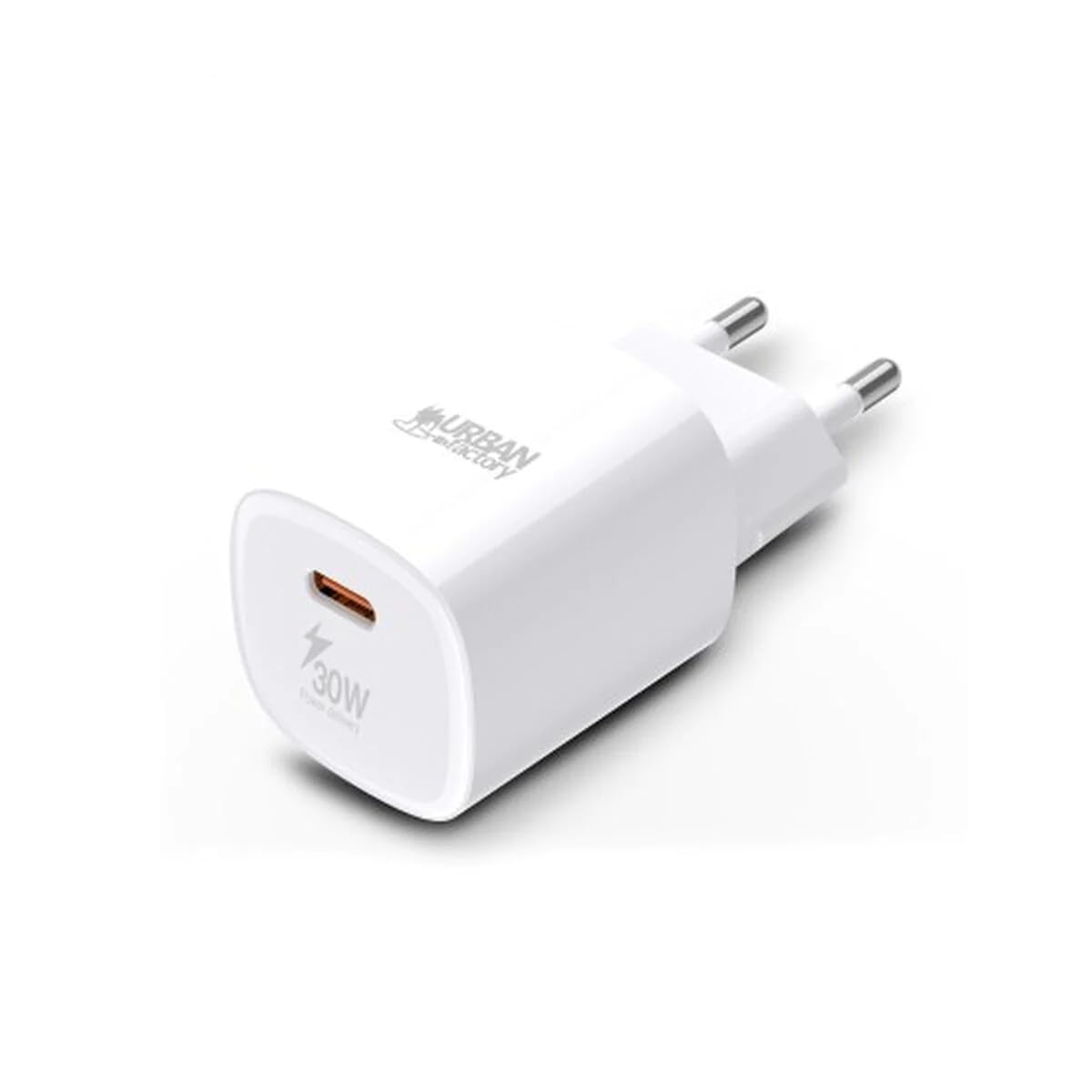 URBAN FACTORY POWER 30 Watts USB-C MAINS CHARGER EU WHITE