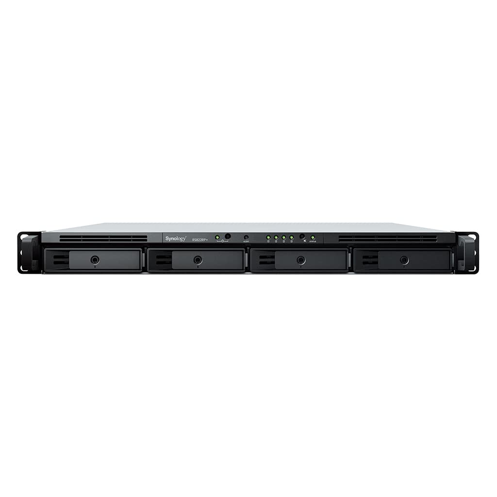 SYNOLOGY RS822RP+ 4-Bay NAS-Rackmount AMD Ryzen V1500B 4-core 2.2GHz 2Go DDR4 ECC SODIMM 2xUSB 3.2 RJ-45 4x1GbE