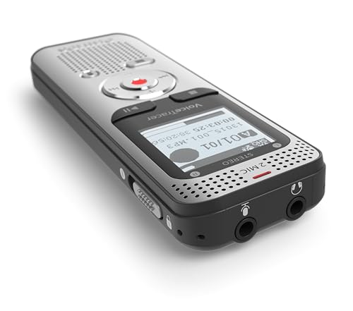 PHILIPS Dictaphone VoiceTracer DVT2050 : Optimisé pour les notes 8Go, 2 Mic, 50h