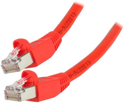 Cordon RJ45 catégorie 6A S/FTP rouge - 15 m