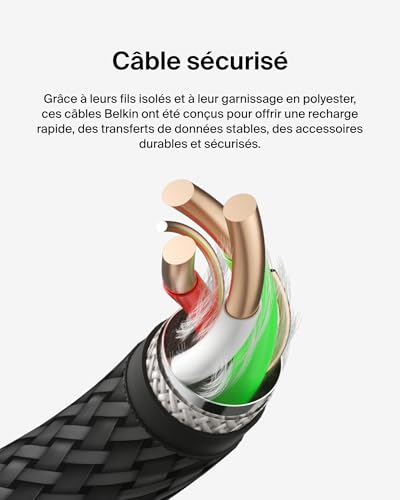 BELKIN BOOST CHARGE USB-A to USB-C Cable Braided 2M Black
