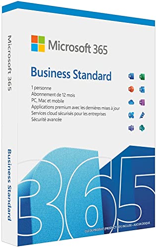 MS M365 Bus Standard Retail German Subscription P8 EuroZone 1 License Medialess 1 Year (FR)