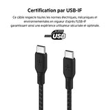 BELKIN 100w USB-C to USB-C Braided Cable 3M Black