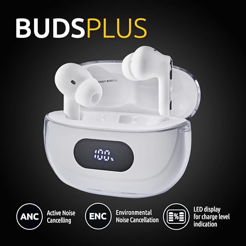 INTENSO Ecouteurs BUDS PLUS sans fil, blancs