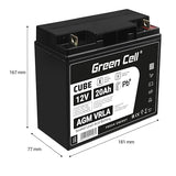 Green Cell AGM10 - Batterie - Noir