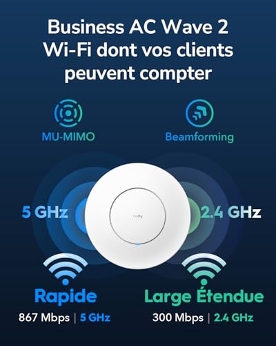 Cudy AC1300 1167 Mbit/s Blanc Connexion Ethernet, supportant l'alimentation via ce port (PoE)