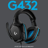 LOGITECH Gaming Headset G432 Headset 7.1 channel full size wired USB 3.5 mm jack black