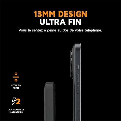 XTORM Batterie magnétique sans fil 5000 mAh noire