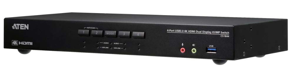 ATEN CS1844-AT-G commutateur écran, clavier et souris Noir
